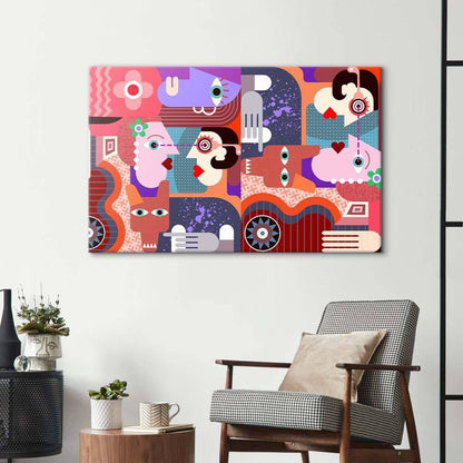 Abstract Dirty Dog Glass Wall Art - DIY - CreoGlass®