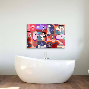 Abstract Dirty Dog Glass Wall Art - DIY - CreoGlass®