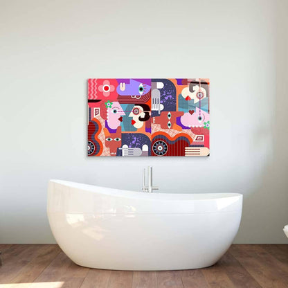 Abstract Dirty Dog Glass Wall Art - DIY - CreoGlass®