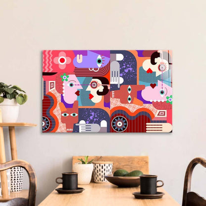 Abstract Dirty Dog Glass Wall Art - DIY - CreoGlass®