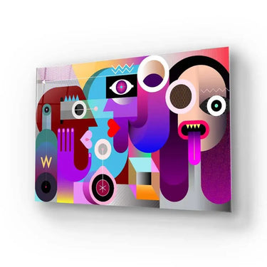 Abstract Drunk Women Glass Wall Art - DIY - CreoGlass®