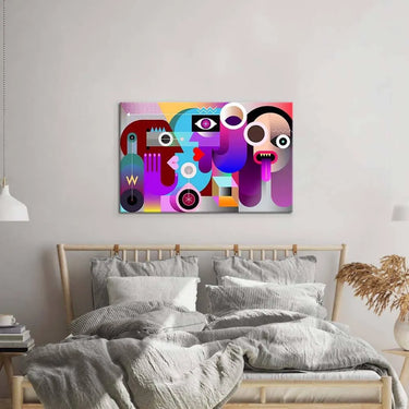 Abstract Drunk Women Glass Wall Art - DIY - CreoGlass®