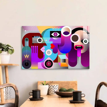 Abstract Drunk Women Glass Wall Art - DIY - CreoGlass®