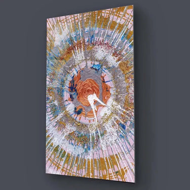Abstract Expressionism Colourful Contemporary Pollock Glass Wall Art - DIY - CreoGlass®