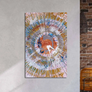 Abstract Expressionism Colourful Contemporary Pollock Glass Wall Art - DIY - CreoGlass®