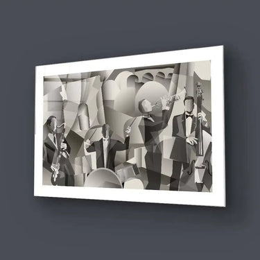 Abstract French Jazz Band Glass Wall Art - DIY - CreoGlass®