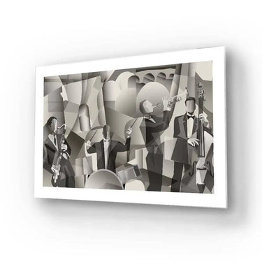 Abstract French Jazz Band Glass Wall Art - DIY - CreoGlass®