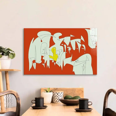 Abstract Geometric Creatures Glass Wall Art - DIY - CreoGlass®