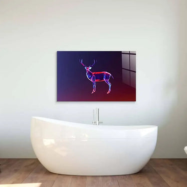 Abstract Geometric Deer Glass Wall Art - DIY - CreoGlass®