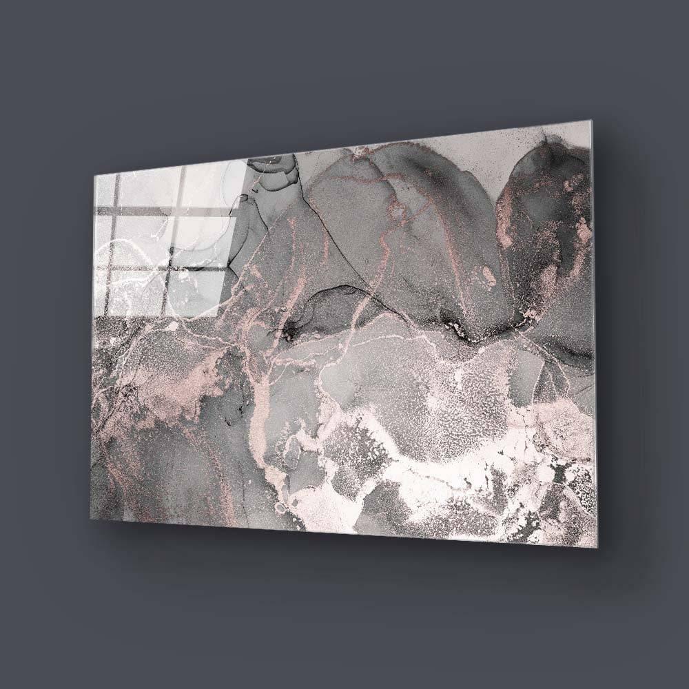 Abstract Grey Marble Glass Wall Art - DIY - CreoGlass®