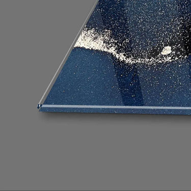 Abstract Light Blue and Baby Pink Alcohol Ink Marble Glass Wall Art - DIY - CreoGlass®