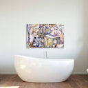 Abstract Man, Woman and their Cat Glass Wall Art - DIY - CreoGlass®