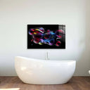 Abstract Metallic Bubbles 2 Glass Wall Art - DIY - CreoGlass®