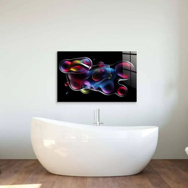 Abstract Metallic Bubbles 2 Glass Wall Art - DIY - CreoGlass®