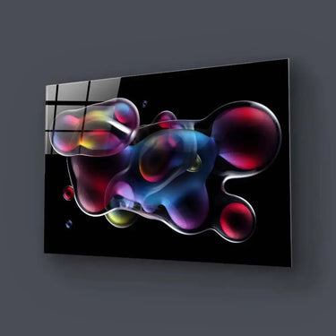 Abstract Metallic Bubbles 2 Glass Wall Art - DIY - CreoGlass®