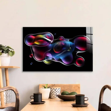 Abstract Metallic Bubbles 2 Glass Wall Art - DIY - CreoGlass®