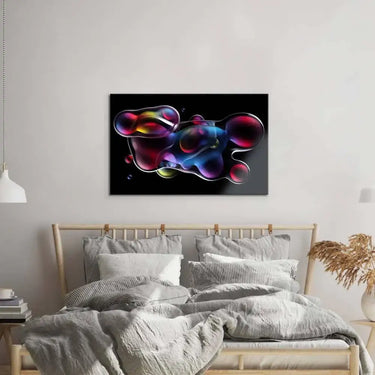 Abstract Metallic Bubbles 2 Glass Wall Art - DIY - CreoGlass®