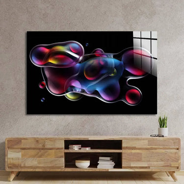 Abstract Metallic Bubbles 2 Glass Wall Art - DIY - CreoGlass®