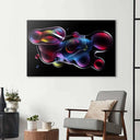 Abstract Metallic Bubbles 2 Glass Wall Art - DIY - CreoGlass®