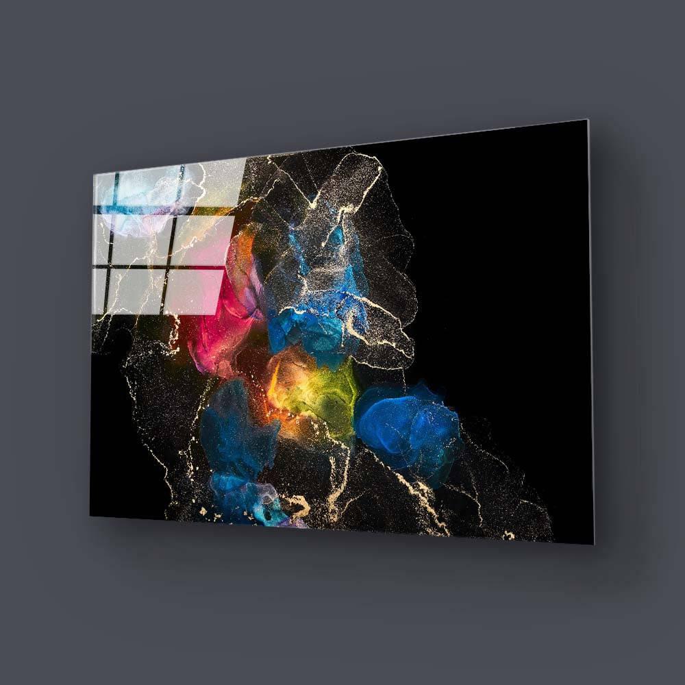 Abstract Multi-Coloured Alcohol Ink Marble Glass Wall Art - DIY - CreoGlass®