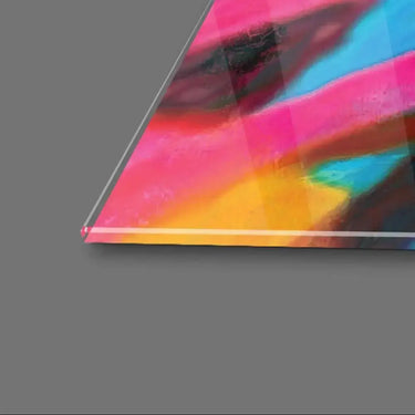 Abstract Multi-Coloured Tiger Glass Wall Art - DIY - CreoGlass®