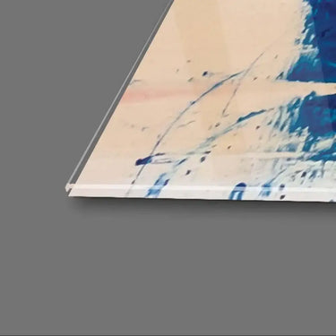 Abstract Palette Knife Oil Painting Glass Wall Art - DIY - CreoGlass®