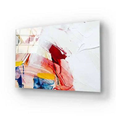 Abstract Palette Knife Oil Painting Glass Wall Art - DIY - CreoGlass®
