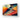 Abstract geometric art print with warm orange, red, and teal hues on textured glass