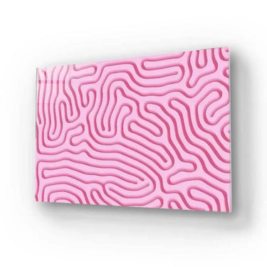 Abstract Pink Maze Glass Wall Art - DIY - CreoGlass®