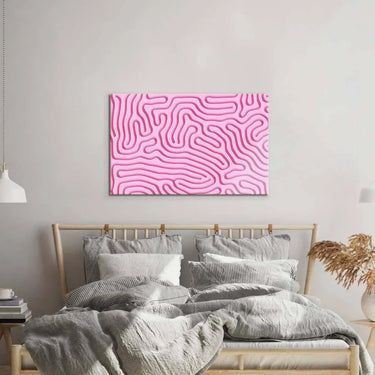 Abstract Pink Maze Glass Wall Art - DIY - CreoGlass®