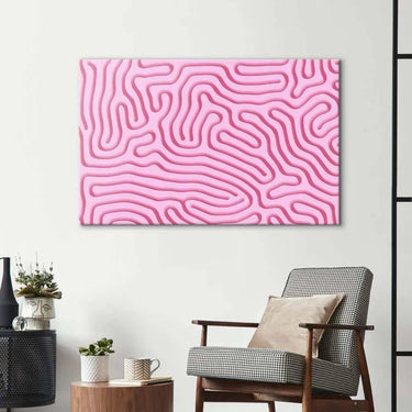 Abstract Pink Maze Glass Wall Art - DIY - CreoGlass®