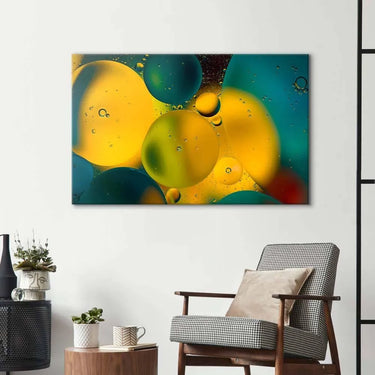 Abstract Water and Oil Bubbles Glass Wall Art - DIY - CreoGlass®
