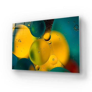 Abstract Water and Oil Bubbles Glass Wall Art - DIY - CreoGlass®
