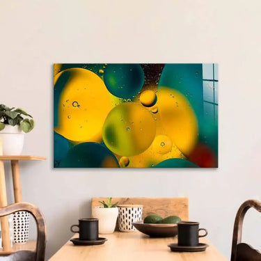 Abstract Water and Oil Bubbles Glass Wall Art - DIY - CreoGlass®