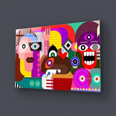Abstract Women Glass Wall Art - DIY - CreoGlass®