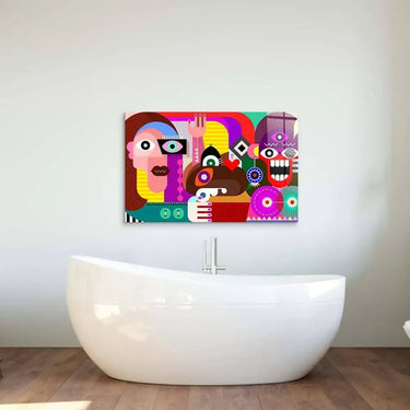 Abstract Women Glass Wall Art - DIY - CreoGlass®