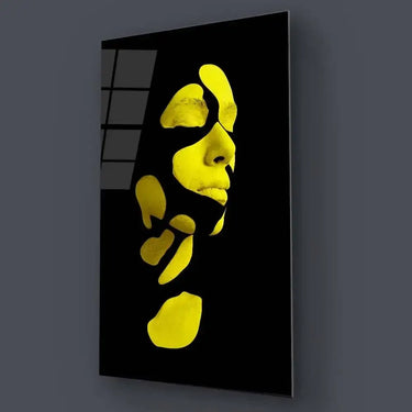 Abstract Yellow Makeup Glass Wall Art - DIY - CreoGlass®