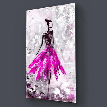 Ballerina in Pink Tutu Glass Wall Art - DIY - CreoGlass®