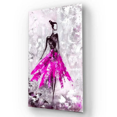 Ballerina in Pink Tutu Glass Wall Art - DIY - CreoGlass®