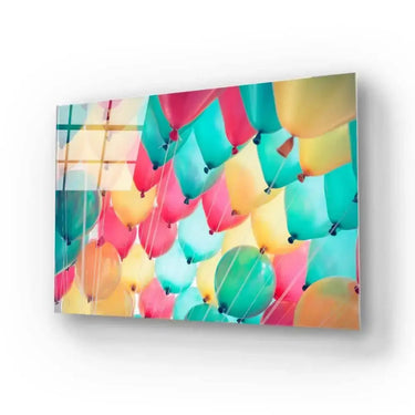 Balloons Sky Glass Wall Art - DIY - CreoGlass®