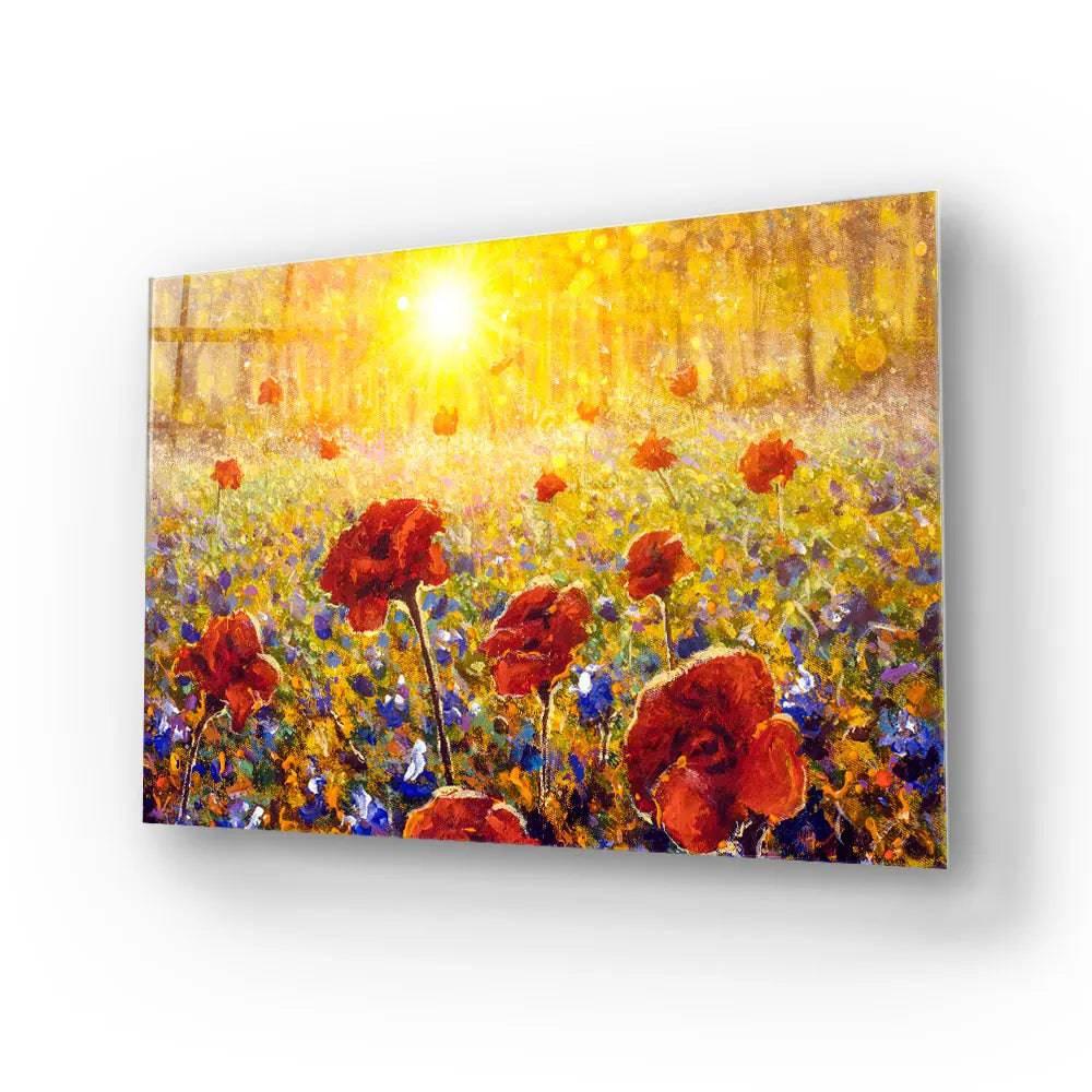 Beautiful Field Flower Glass Wall Art - DIY - CreoGlass®