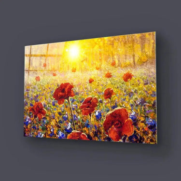 Beautiful Field Flower Glass Wall Art - DIY - CreoGlass®