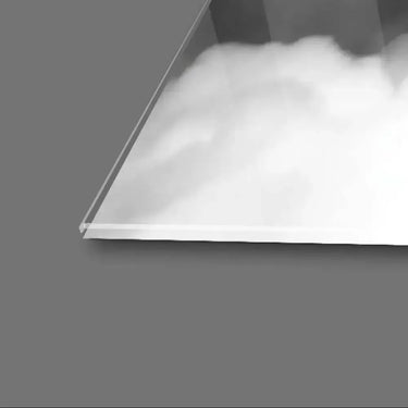 Black and Gold Geometric Clouds Glass Wall Art - DIY - CreoGlass®