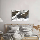 Black and Gold Geometric Clouds Glass Wall Art - DIY - CreoGlass®