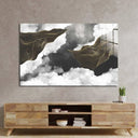 Black and Gold Geometric Clouds Glass Wall Art - DIY - CreoGlass®