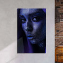 Blue Glitter Makeup Glass Wall Art - DIY - CreoGlass®
