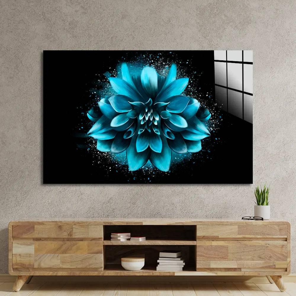 Blue Lotus Glass Wall Art - DIY - CreoGlass®