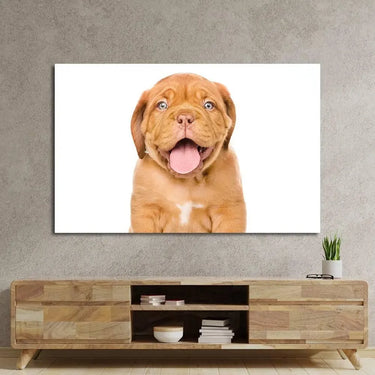 Bordeaux Puppy Dog Isolated Glass Wall Art - DIY - CreoGlass®