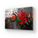 Bunch of Red Chillies Glass Wall Art - DIY - CreoGlass®