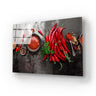 Bunch of Red Chillies Glass Wall Art - DIY - CreoGlass®